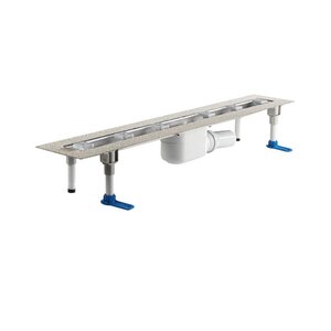 Изображение товара Дренажный канал Hutterer&Lechner HL 50F.0/110, длина видимой части 100 см, без решетки, нержавеющая сталь