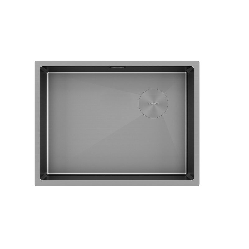 Изображение товара Мойка кухонная Paulmark Next-Skew 58 UNI, PM885844-MG, 58 см, цвет серый матовый Изображение товара Мойка кухонная Paulmark Next-Skew 58 UNI, PM885844-MG, 58 см, цвет серый матовый
