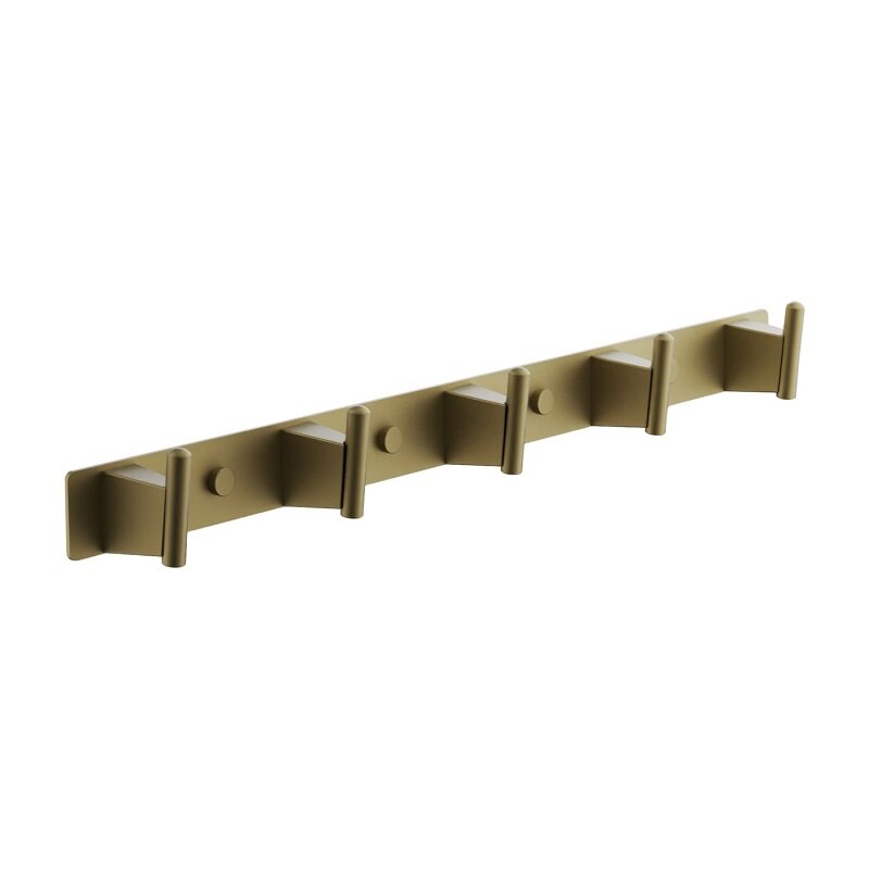 Изображение товара Вешалка настенная Belz B913 B91315-5 48.5 см брашированное золото с 5 крючками