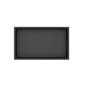 Изображение товара Мойка кухонная Paulmark Next-Skew 74 UNI, PM887444-MBN, 74 см, цвет черный матовый