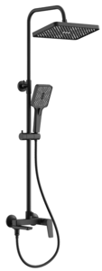 Изображение товара Душевая система Belz B715 B24715-7 с изливом черный матовый современная установка