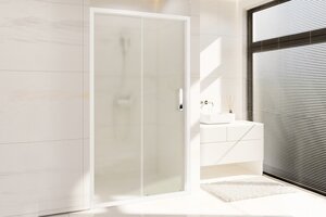 Изображение товара Душевая дверь в нишу Royal Bath Accord RB140HS-C, 140 см, стекло матовое, профиль белый