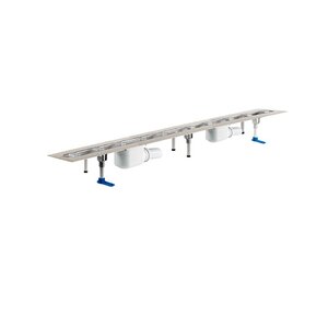 Изображение товара Дренажный канал Hutterer&Lechner HL 50F.0/100.2, длина видимой части 90 см, 2 сифона, без решетки, нержавеющая сталь
