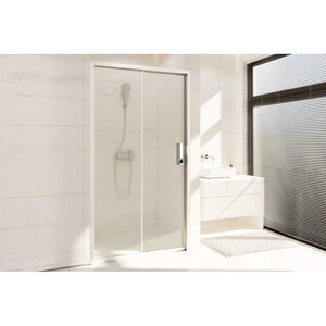 Изображение товара Душевая дверь Royal Bath RB105HS-T-ST в нишу 105 см, прозрачное стекло, сатиновый профиль
