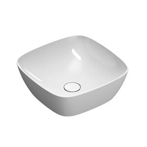 Изображение товара Раковина Catalano Alvea 0622400001, квадратная из фарфора, накладная, белая, 40x40 см
