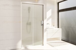 Изображение товара Душевая дверь в нишу Royal Bath Accord RB150HS-C-ST, 150 см, стекло матовое, профиль сатин