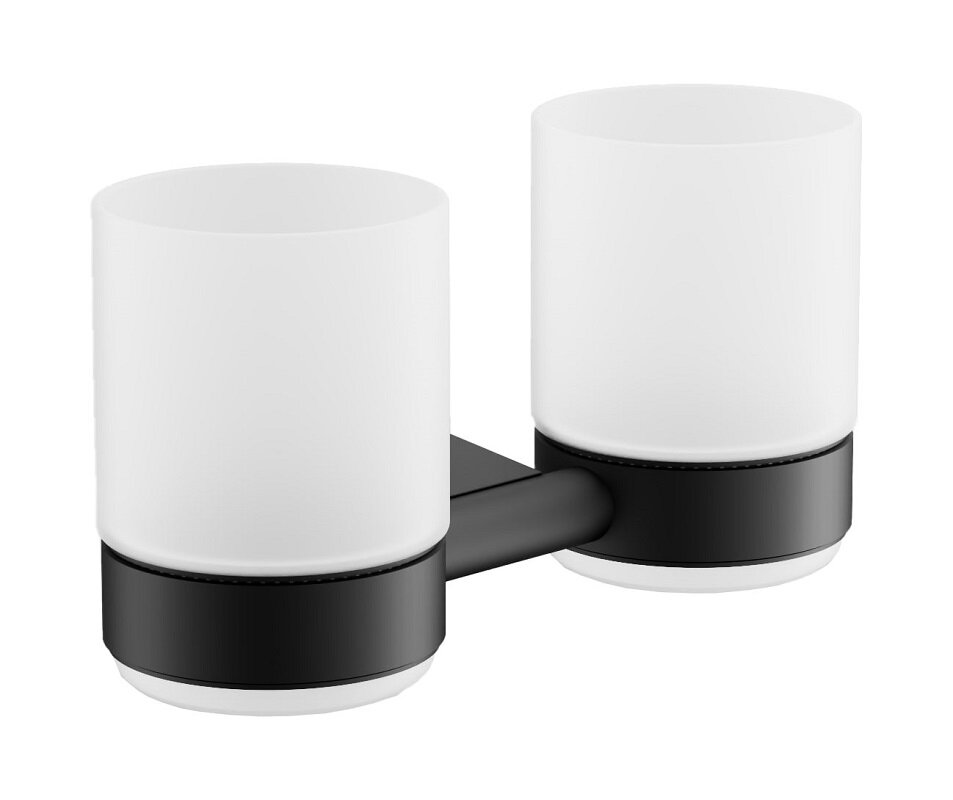 Изображение товара Стакан Belz B914 B91408, для зубных щеток, двойной, черный матовый