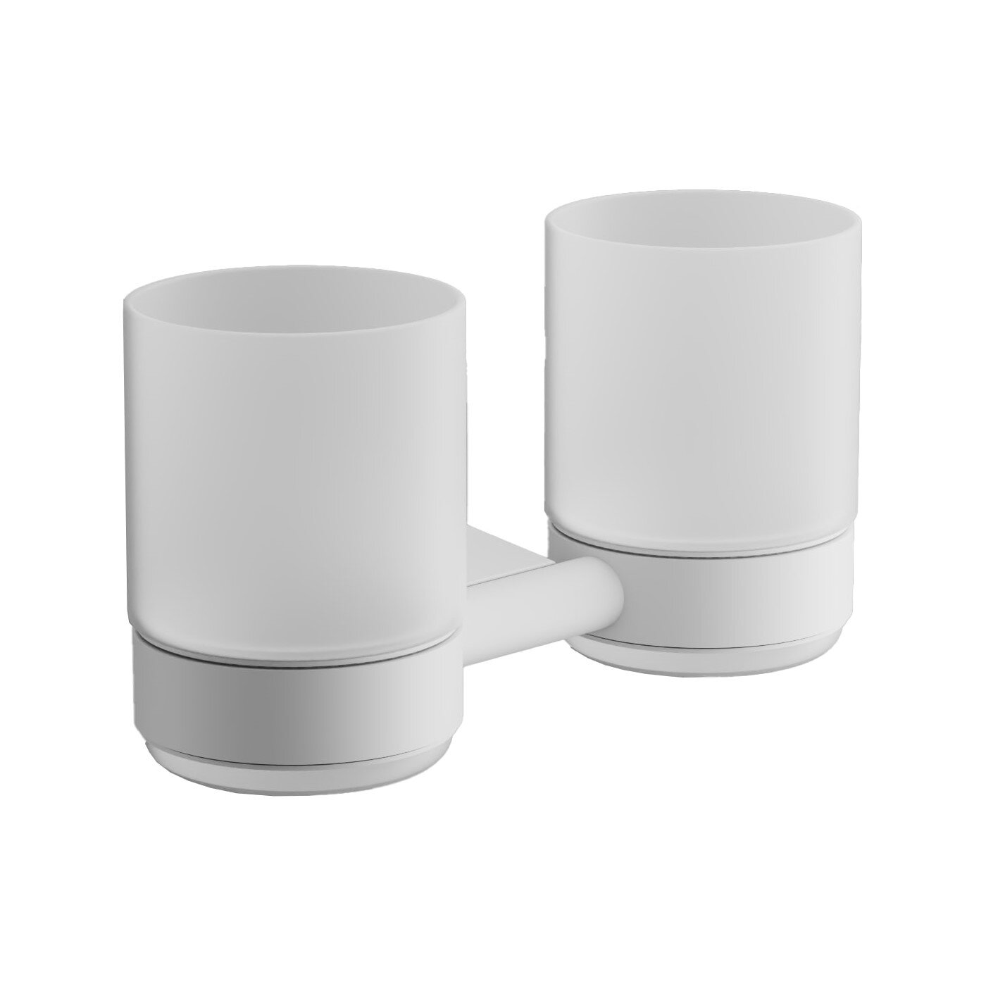 Изображение товара Стакан Belz B91508 для зубных щеток (настенный, двойной, белый матовый)