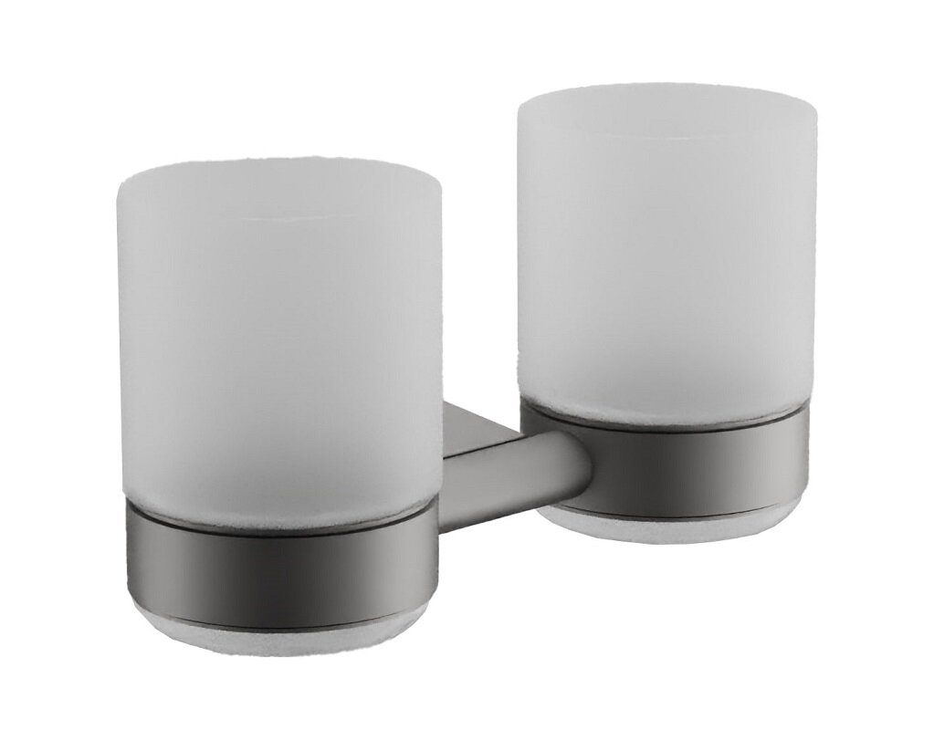 Изображение товара Стакан Belz B912 B91208, для зубных щеток, двойной, оружейная сталь