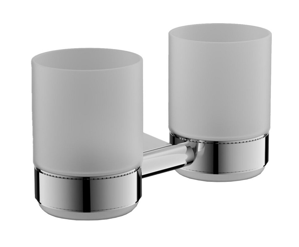 Изображение товара Стакан Belz B911 B91108, для зубных щеток, двойной, хром