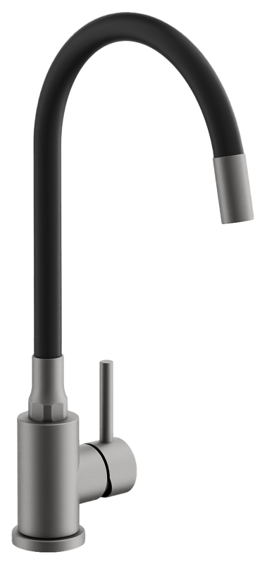 Изображение товара Смеситель для кухонной мойки Belz B73810-3 с гибким излив и черным матовым цветом