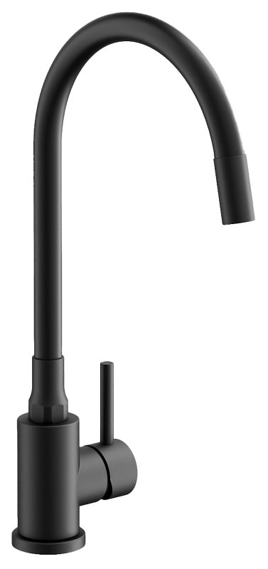 Изображение товара Смеситель Belz B73810-5 для кухонной мойки, гибкий излив, черный матовый