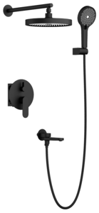 Изображение товара Душевая система Belz B713 B80713-7, с изливом, черный матовый
