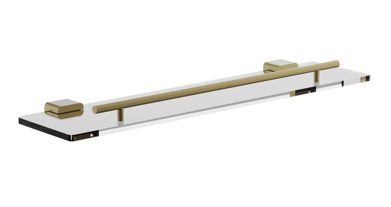 Изображение товара Полка стеклянная Belz B908 B90807, 52 см, брашированное золото