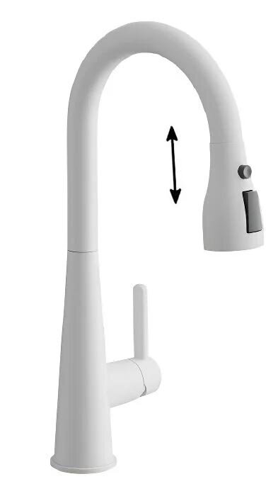 Изображение товара Смеситель Belz B816 B74816-8 для кухонной мойки, белый матовый
