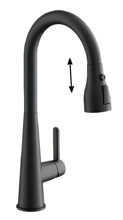 Изображение товара Смеситель Belz B816 B74816-7 для кухонной мойки, черный матовый