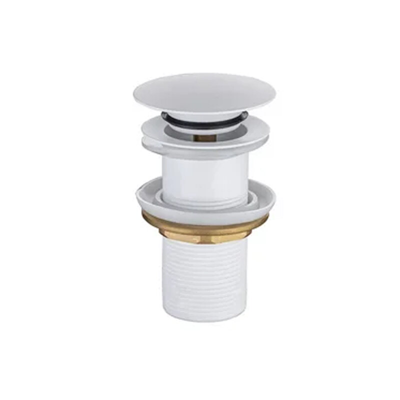 Изображение товара Донный клапан Splendy AA3071NORMWM без перелива Click Clack белый матовый Изображение товара Донный клапан Splendy AA3071NORMWM без перелива Click Clack белый матовый