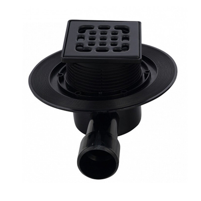 Изображение товара Дренажный трап Splendy Faith FA304GKYBM, 10 х 10 см, решетка перфорированная, черная матовая Изображение товара Дренажный трап Splendy Faith FA304GKYBM, 10 х 10 см, решетка перфорированная, черная матовая