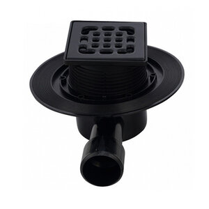 Изображение товара Дренажный трап Splendy Faith FA304GKYBM, 10 х 10 см, решетка перфорированная, черная матовая