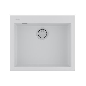 Изображение товара Кухонная мойка Paulmark Decoration 60 см белая из композита с антибактериальной технологией