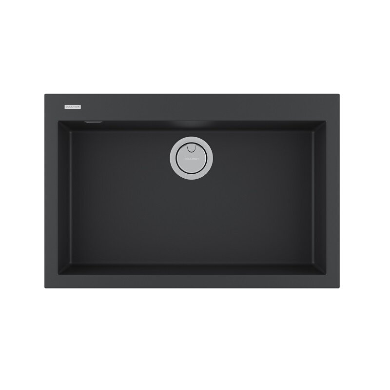 Изображение товара Кухонная мойка Paulmark Decoration 76 см антрацит глянцевая из композита