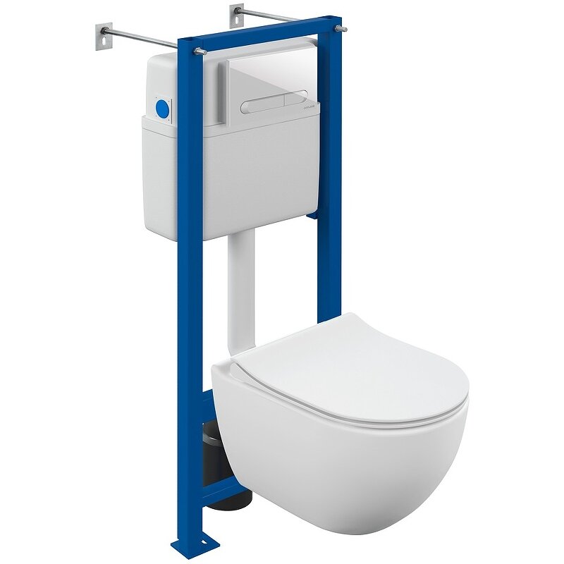 Изображение товара Инсталляция Cersanit Vector 68304 с подвесным унитазом Brasko Smart белый
