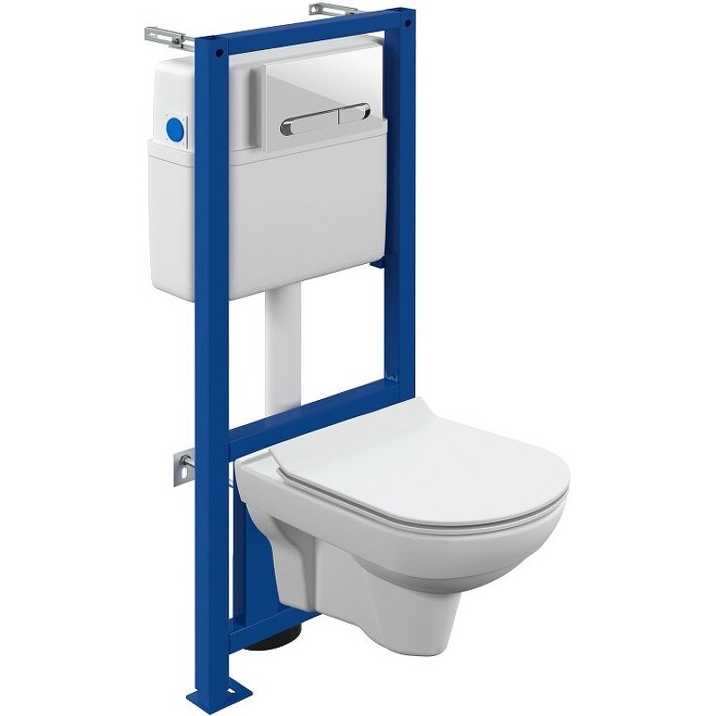 Изображение товара Инсталляция Cersanit Link pro 64277 с подвесным безободковым унитазом City Smart