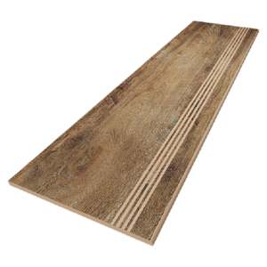 Изображение товара Ступень, керамогранит Estima Brigantina BG01 32787, 30х120 см, с насечками, oak