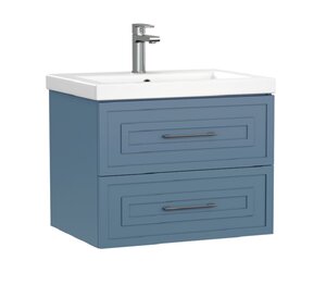 Изображение товара Тумба под раковину Cersanit Classic 69088, 60 см, подвесная, голубая матовая