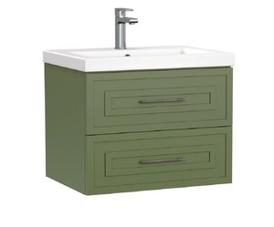 Изображение товара Тумба под раковину Cersanit Classic 69089, 60 см, подвесная, зеленая матовая