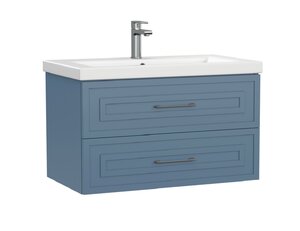 Изображение товара Тумба под раковину Cersanit Classic 69091, 80 см, подвесная, голубая матовая