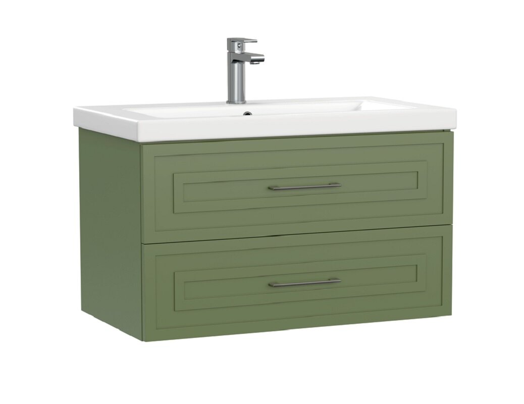 Изображение товара Тумба под раковину Cersanit Classic 69092 80 см подвесная зеленая матовая