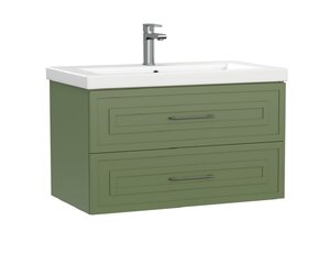 Изображение товара Тумба под раковину Cersanit Classic 69092, 80 см, подвесная, зеленая матовая