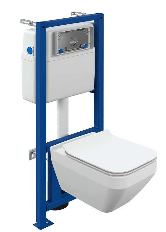 Изображение товара Инсталляция Cersanit Link Pro 63997 с подвесным унитазом Crea Square и сиденьем микролифт