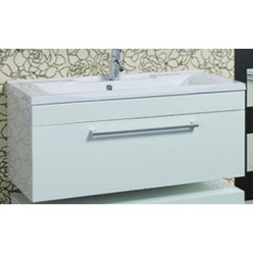 Изображение товара Тумба под раковину Акватон МАДРИД 120 М с ящиком и сифон №1A168701MA010 белая