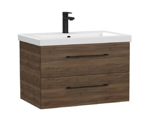 Изображение товара Тумба под раковину Cersanit Lara 69159, 70 см, подвесная, орех табак