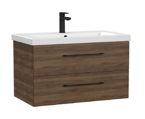 Изображение товара Тумба под раковину Cersanit Lara 80 см орех табак подвесная мебель для ванной