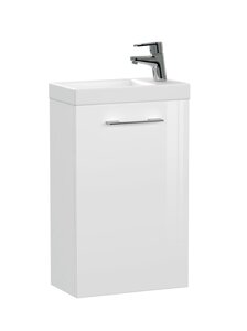 Изображение товара Тумба с раковиной Cersanit Lara 64228, 40 см, подвесная, в комплекте смеситель, сифон, белая