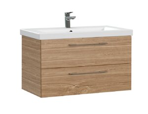 Изображение товара Тумба под раковину Cersanit Lara 64138, 80 см, подвесная, орех
