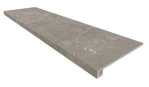 Изображение товара Ступень, керамогранит Estima Bernini BR03 67324, 33х120 см без насечек+Подступенок 14.5х120 см, grey