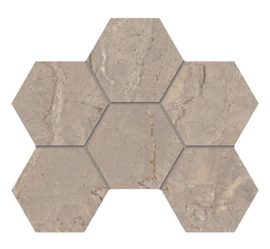 Изображение товара Мозайка Estima Bernini HEXAGON Бежевый матовая для пола и стен