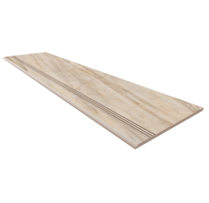 Изображение товара Ступень, керамогранит Estima Bernini BR01 67326, 30х120 см, с насечками, pearl