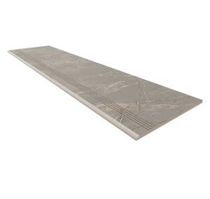 Изображение товара Ступень, керамогранит Estima Bernini BR03 67328, 30х120 см, с насечками, grey