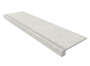 Изображение товара Ступень, керамогранит Estima Cosmos CM01 39880, 33х120 см с насечками+Подступенок 14.5х120 см, grey