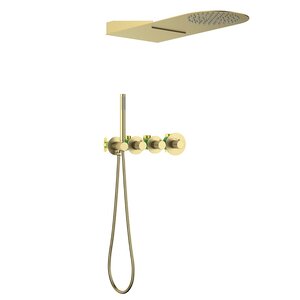 Изображение товара Душевая система Timo Saona SX-2350/17SM, термостатическая, цвет золото матовое