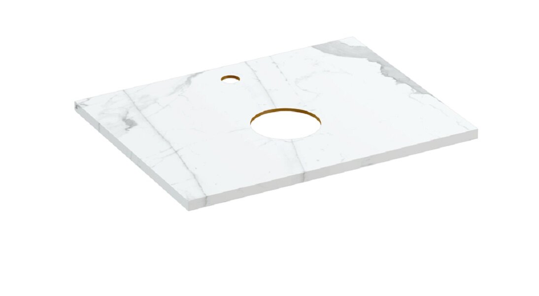 Изображение товара Столешница Cersanit Stone Energy 63856 60x45 см из керамогранита Белый матовый