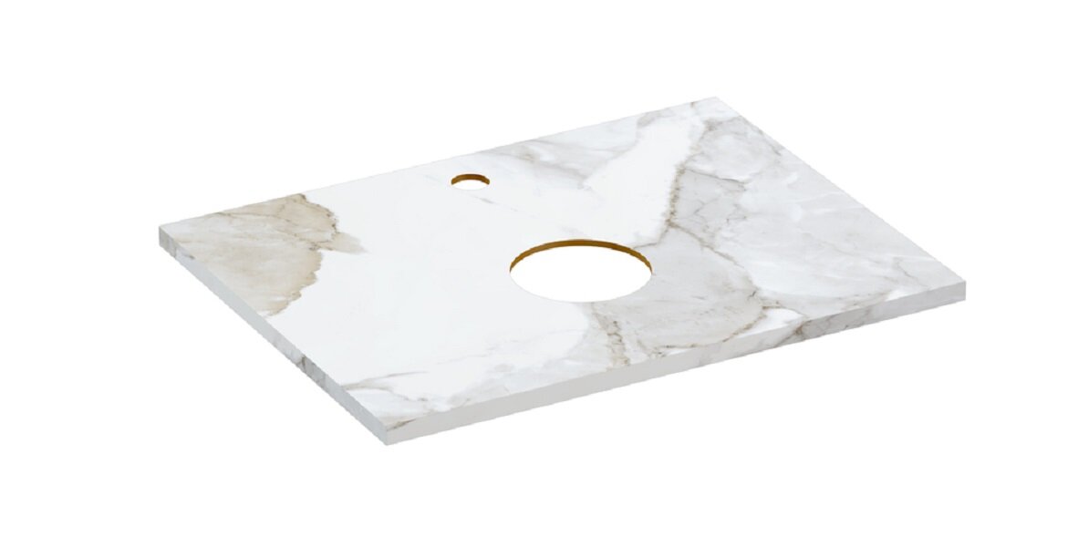 Изображение товара Столешница Cersanit Stone Life 63858, 60 см, керамогранит, белый сатиновый