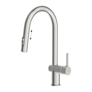 Изображение товара Смеситель Cersanit Brasko 64841, для кухонной мойки, с выдвижным изливом, хром