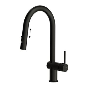 Изображение товара Смеситель Cersanit Brasko 68225, для кухонной мойки, с выдвижным изливом, черный матовый