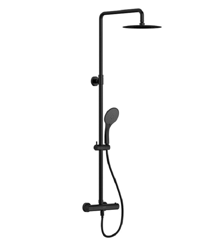 Изображение товара Душевая система Cersanit Brasko 64527 термостатическая черная матовая